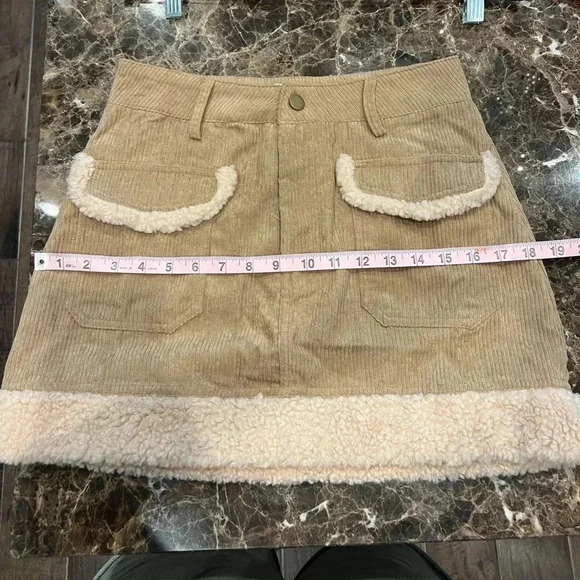 NWT Impeccable Pig Day+Moon City Streets Skirt - Tan - Size Small - Picture 10 of 10